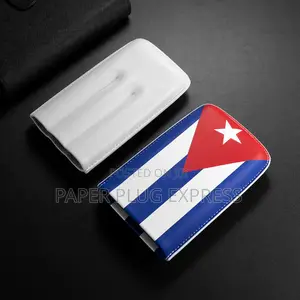 Portable Cuban Flag 3-Cigars Pouch