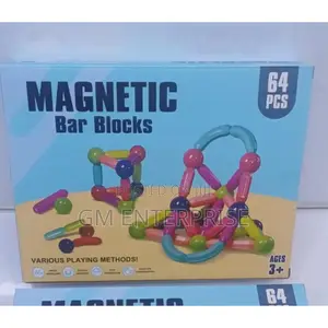 *64 Magnetic Sticks,Magnetic Blocks