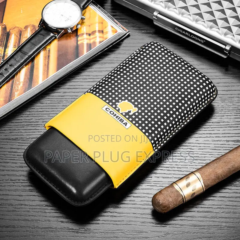Legend Genuine Leather 3-Cigars Case