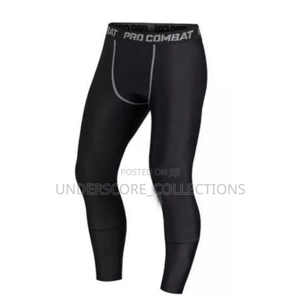 Black Compression Pants for Men - main view