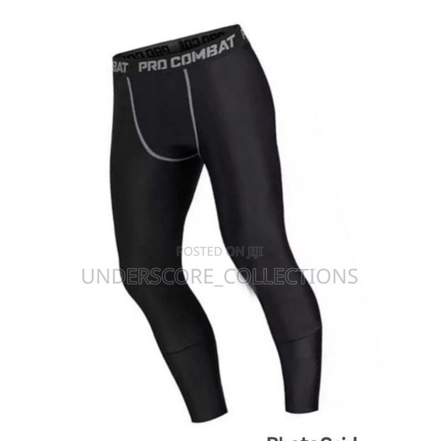 Black Compression Pants for Men - thumbnail 2