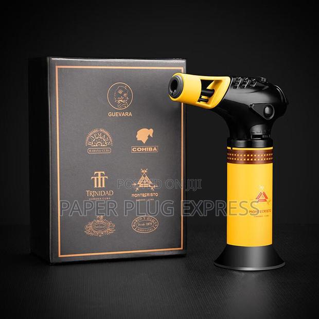 One Hand Ergonomic Torch Cigars Lighter - thumbnail 4
