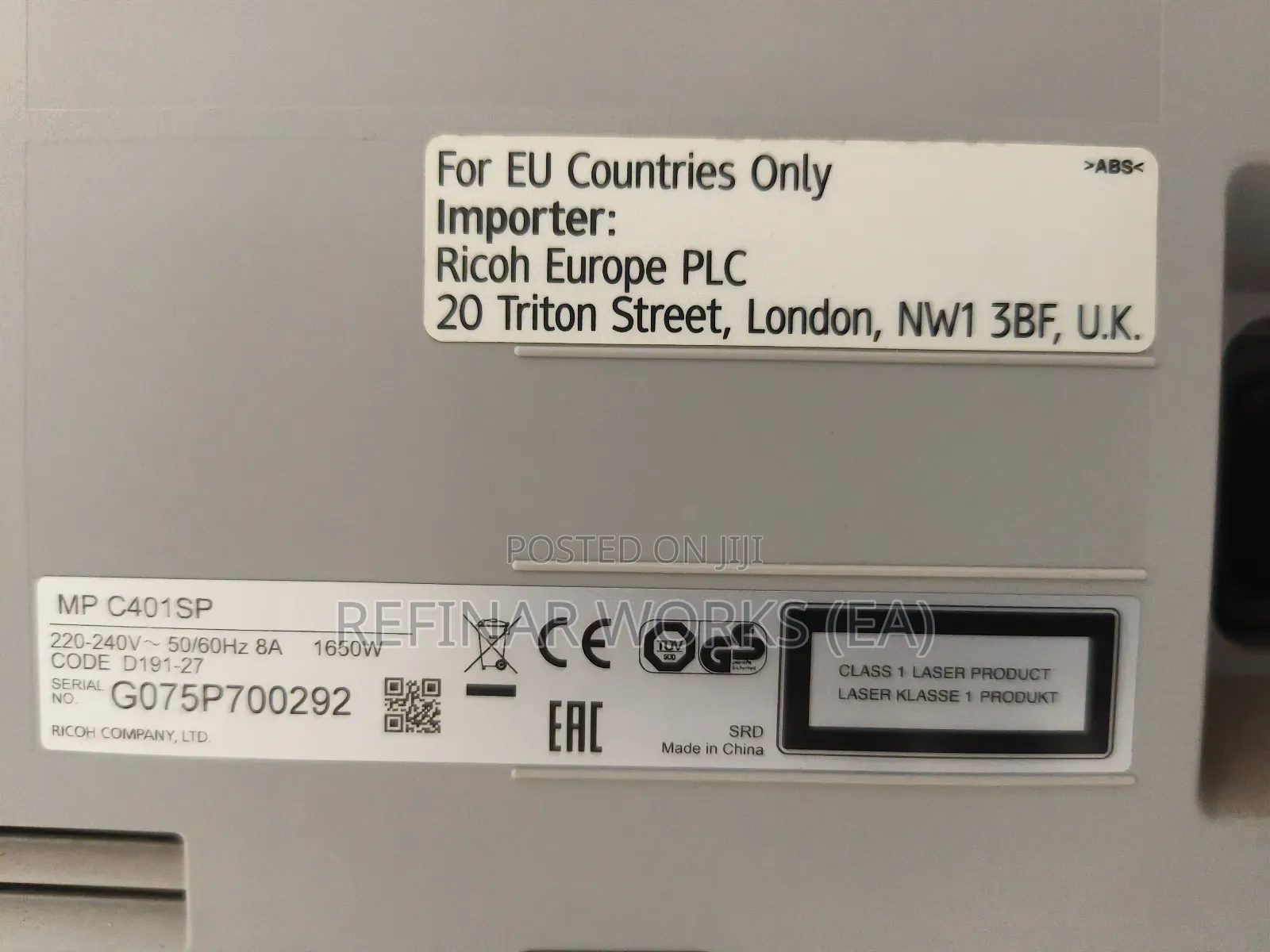 Ricoh Mp C401sp Color Printer – Used
