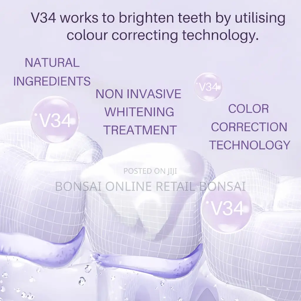 V34 Teeth Whitening Mousse Yellow Teeth Plaque Removal Fresh Breath