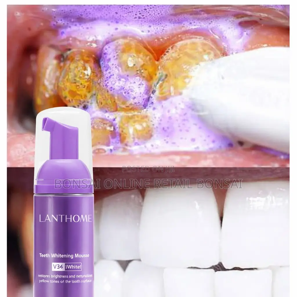 V34 Teeth Whitening Mousse Yellow Teeth Plaque Removal Fresh Breath