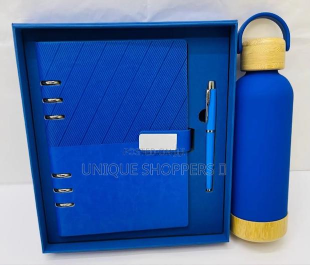 Executive Buckle Note Book Set With Thermal Bottle - thumbnail 2