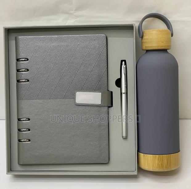 Executive Buckle Note Book Set With Thermal Bottle - thumbnail 3