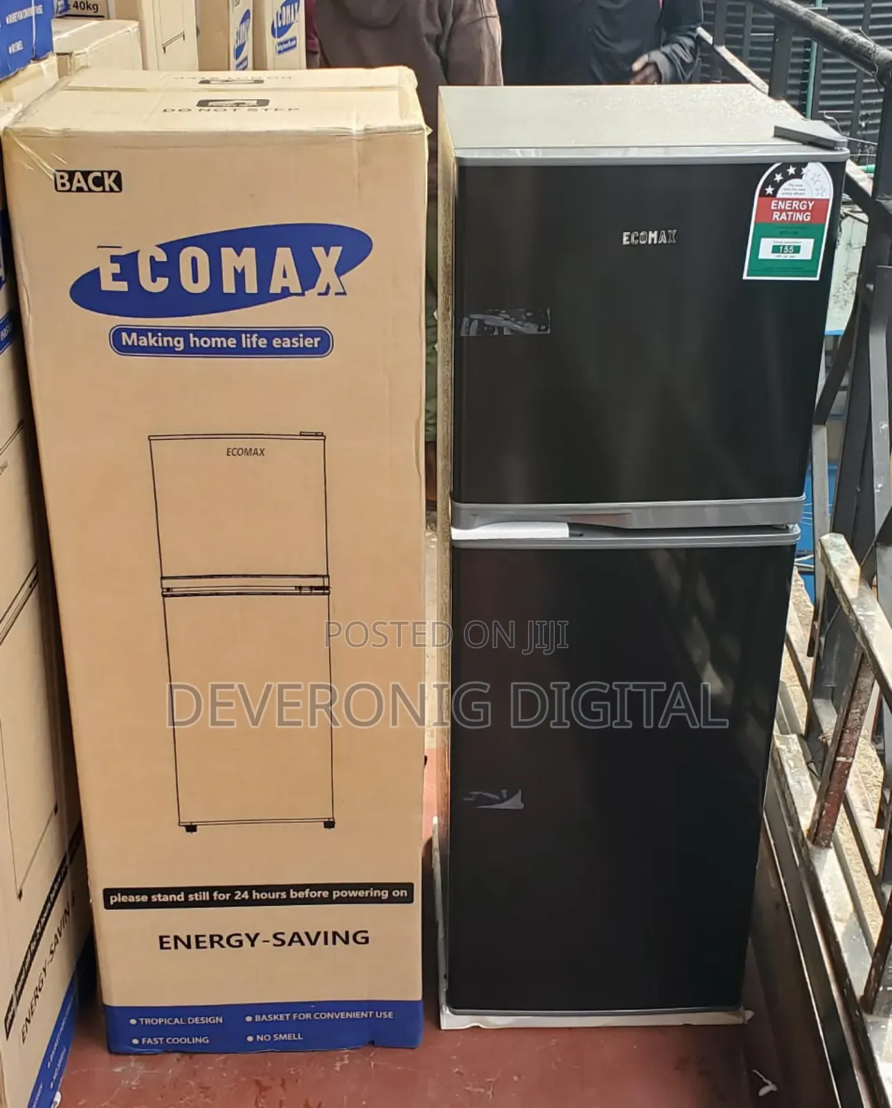 Ecomax 138l Double Door Fridge With a Large Freezer