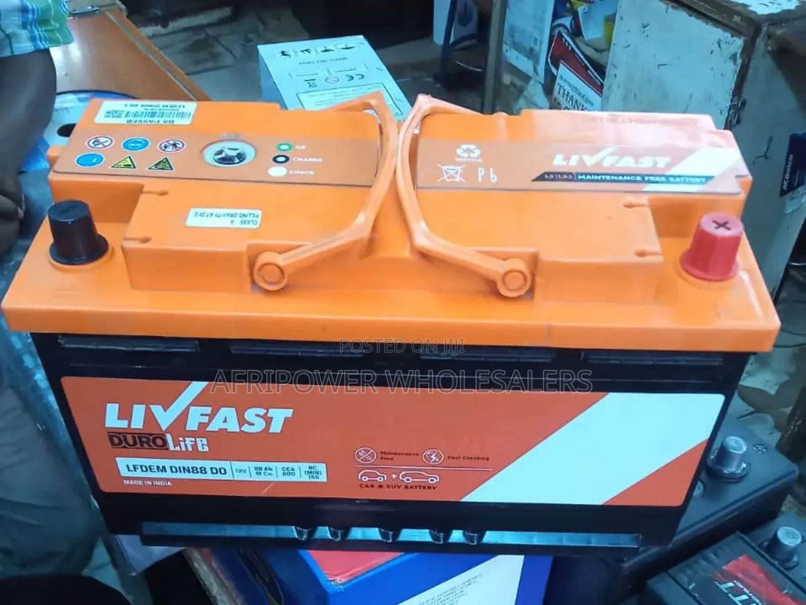 Livefast Din 88 Car Battery Maintenance Free
