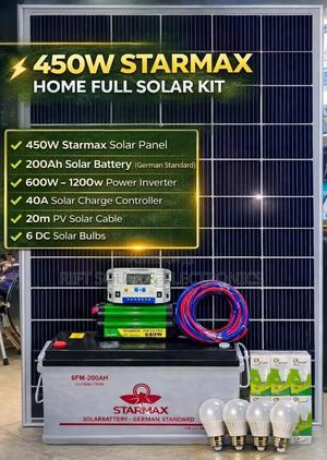 450 Watts Home Solar Solution - 200ah Battery - 600 Watts Inverter - main view