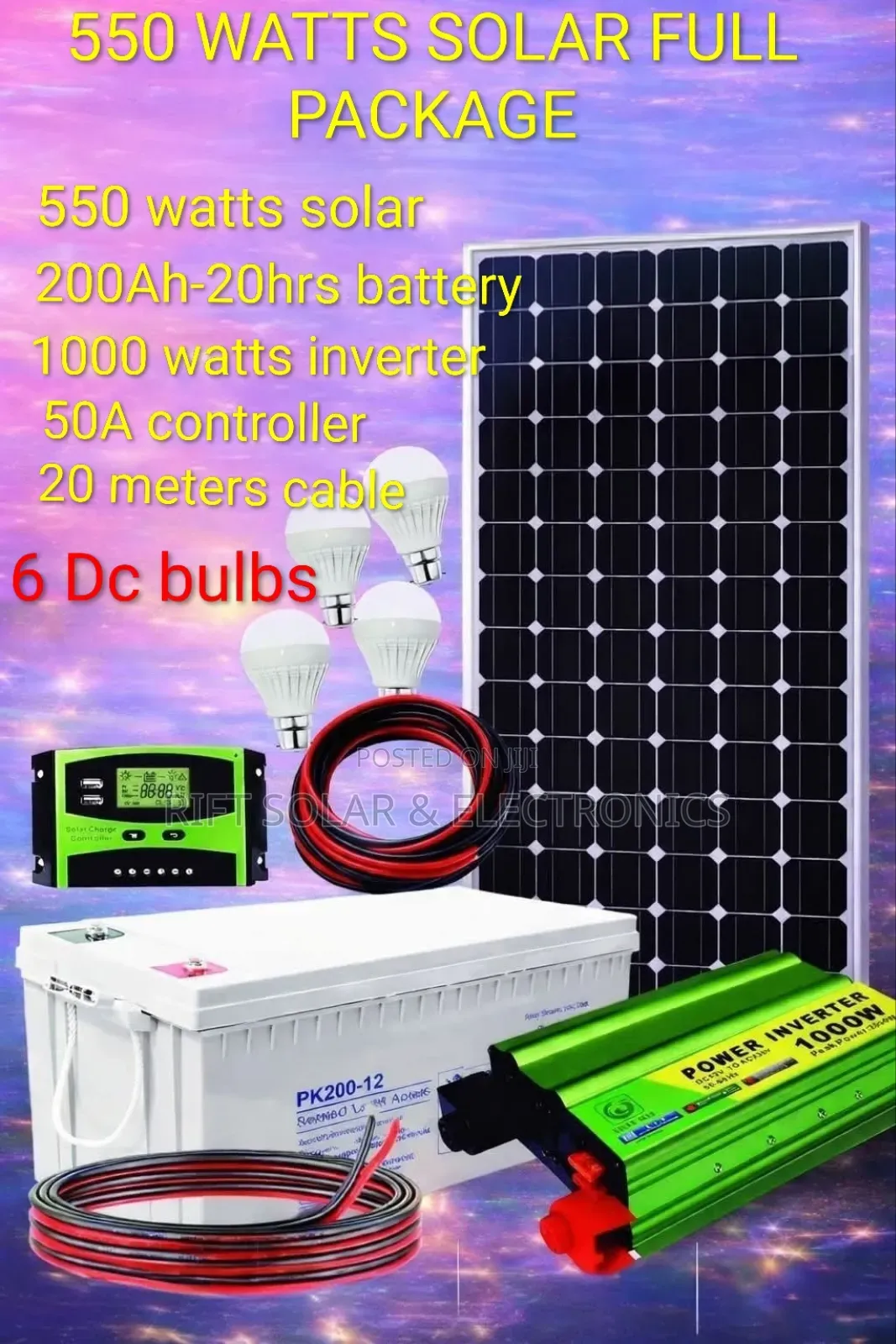 Dependable Power 500 Watts Home Solar Solution - 200ah Battery Kit
