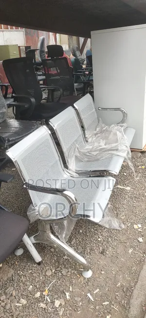 Unpadded Chrome Chairs/ Waiting Chair