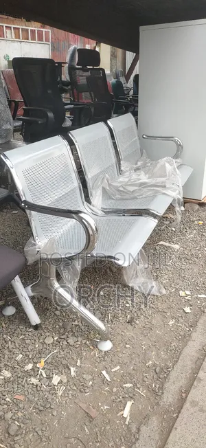 Unpadded Chrome Chairs/ Waiting Chair