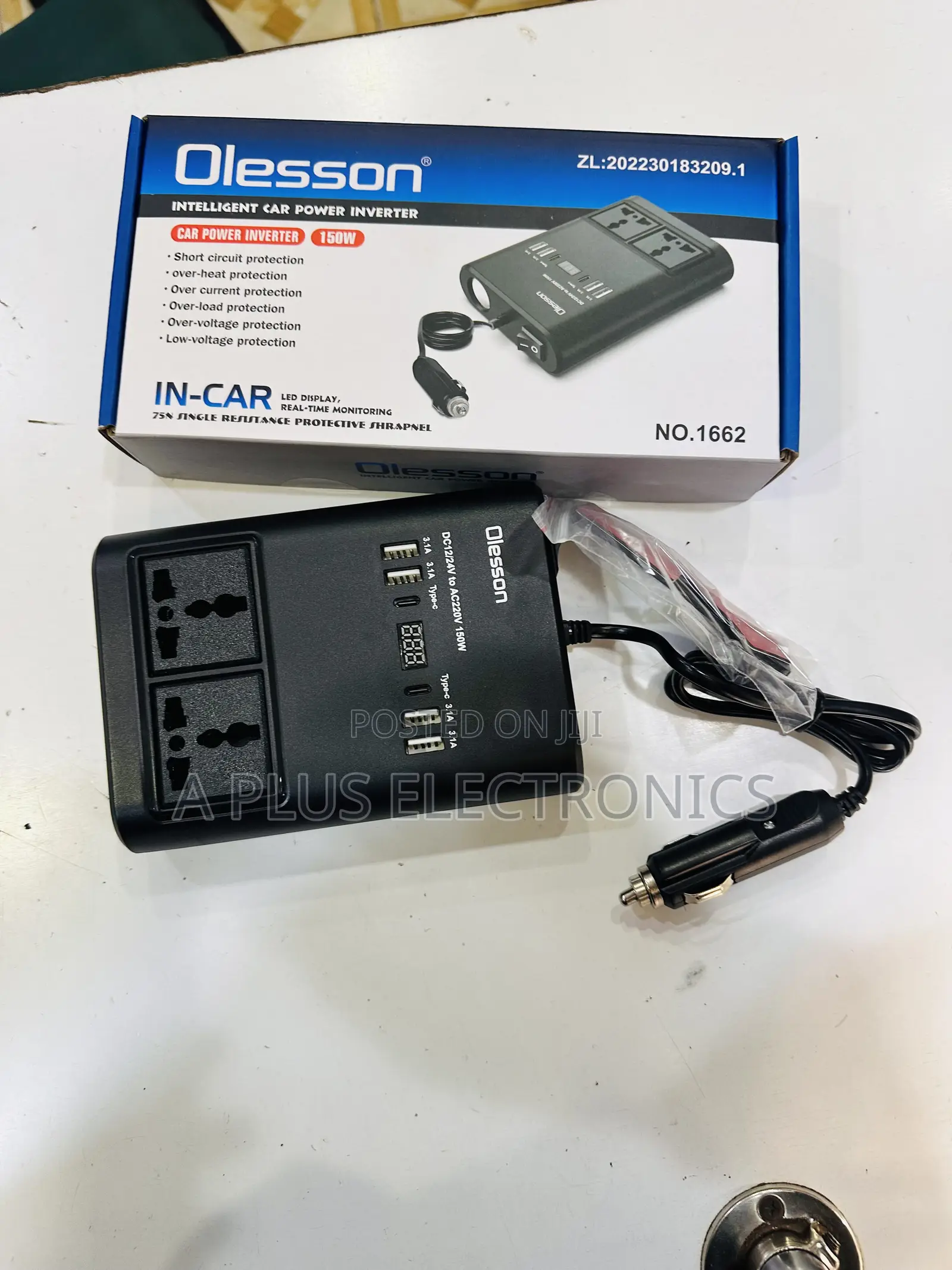 Olesson 1662 Car Inverter 150w – Smart Power Inverter for Auto Use