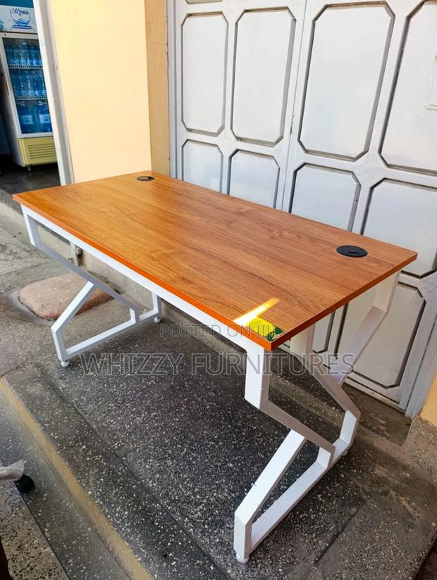 1.2 Meter Metallic Study Desk With Wooden Top