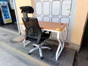 Modern Office Desk and Ergonomic Office Chair
