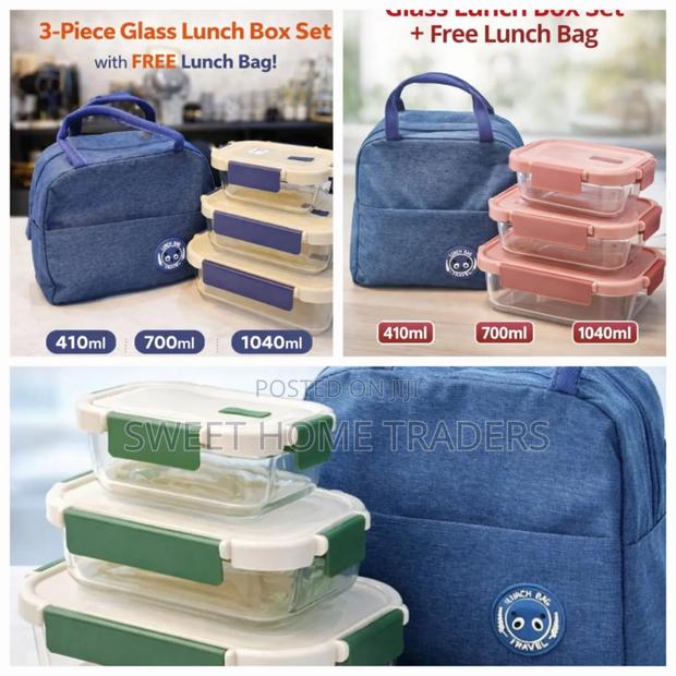 Glass Snack Box With Lunch Bag - main view