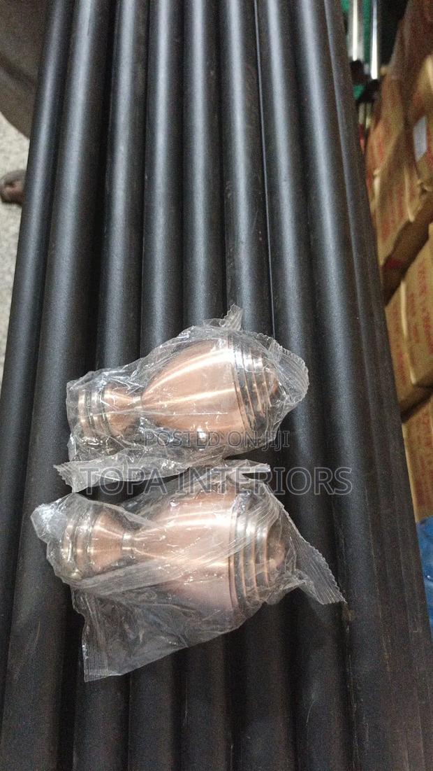 Matt Finish Black Jua Kali Curtain Rods