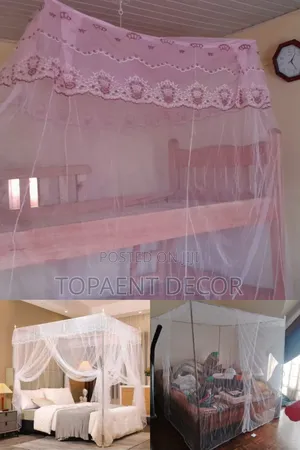 Top Square And White 4 Stand Mosquito Nets