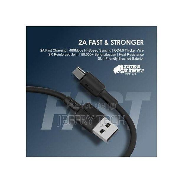 Oraimo Usb-C Fast Charger Cable for Android Phones, Usb-if Certified, - thumbnail 3