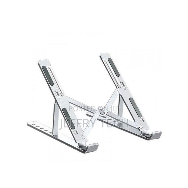 Folding Metal Laptop/Tablet Stand - Silver - thumbnail 3