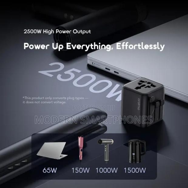 Oraimo Poweromni 251 2500w Multi-plug Travel Converter - thumbnail 4