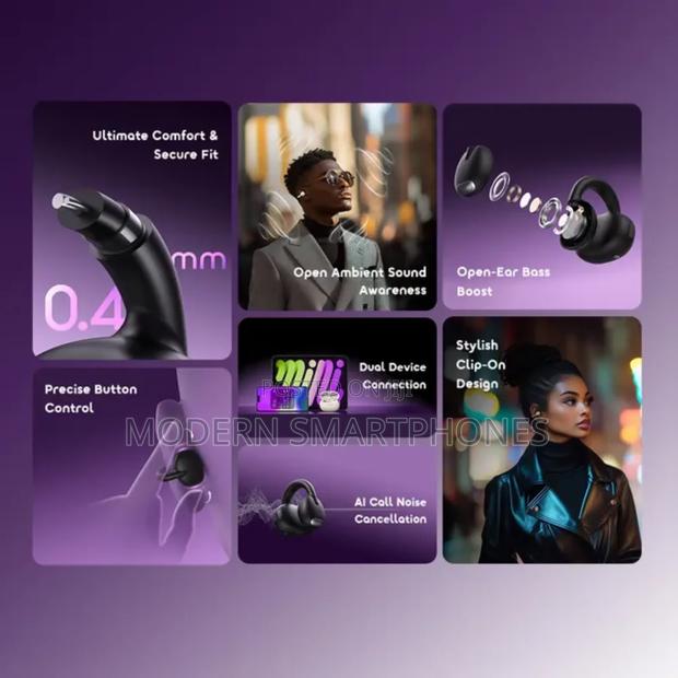 Oraimo Opensnap Clip-on True Wireless Earphones - thumbnail 3