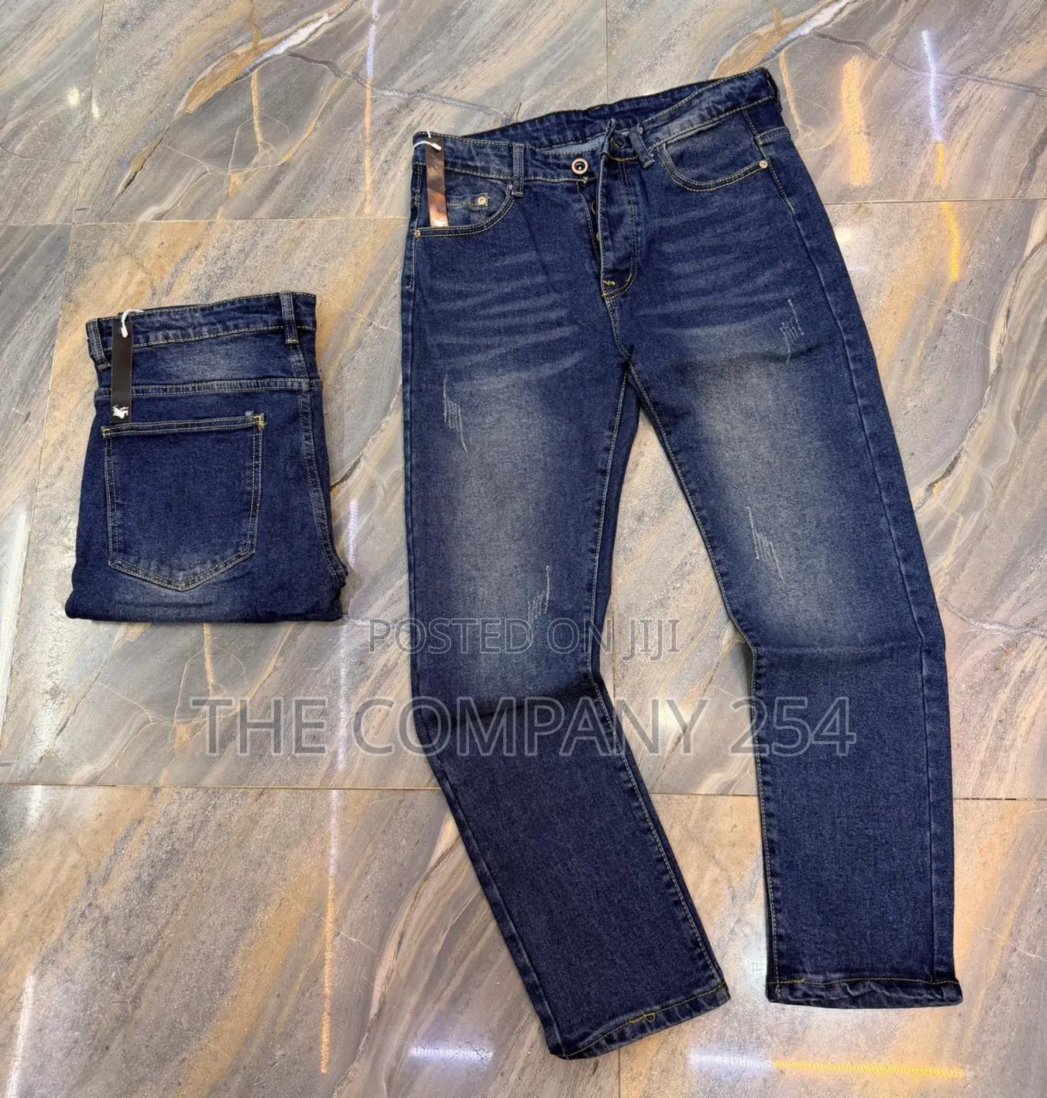 Casual Plain Men Straight Washed Men Denim Jeans Trouser