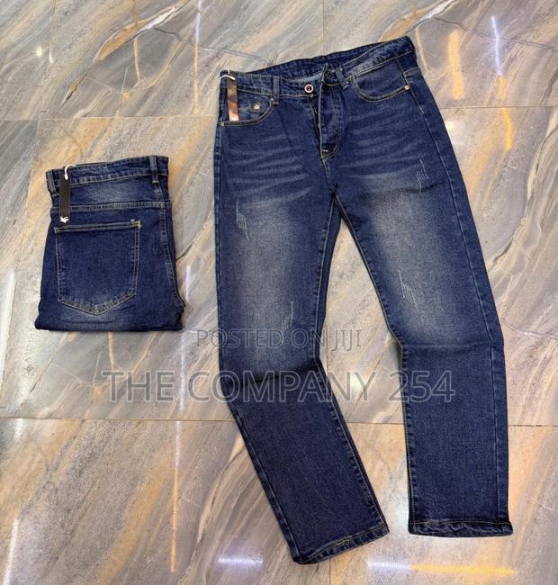 Casual Plain Men Straight Washed Men Denim Jeans Trouser - thumbnail 2