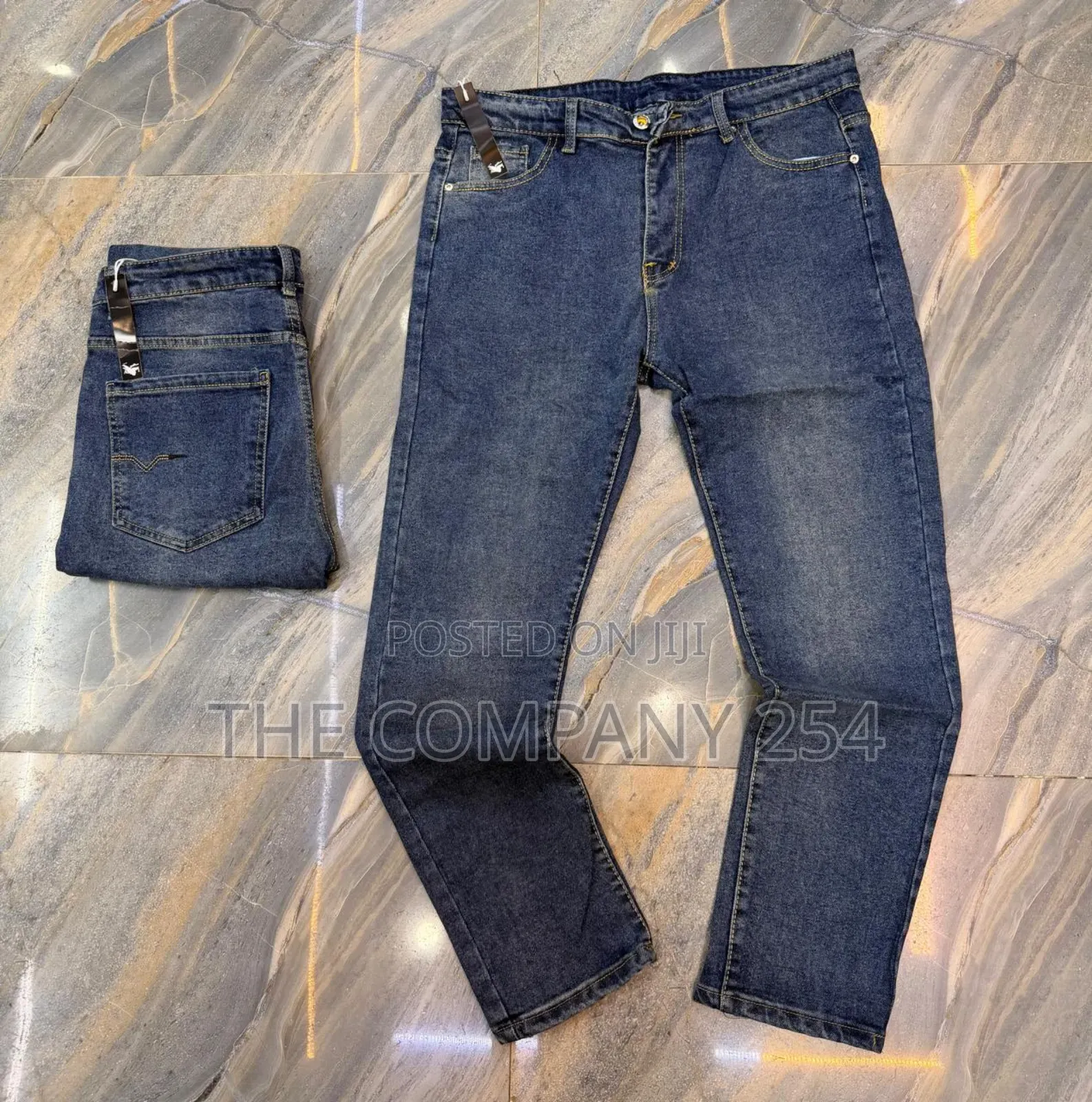 Casual Plain Men Straight Washed Men Denim Jeans Trouser