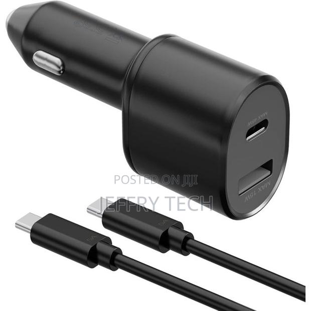 Samsung Original Super Fast Dual Car Charger 45w+15w With Type C to C