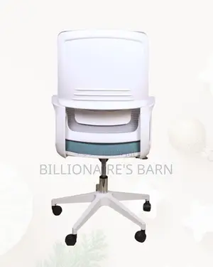 White Mid-Back Chair | Easy Adjustability for Different Desk Heights |