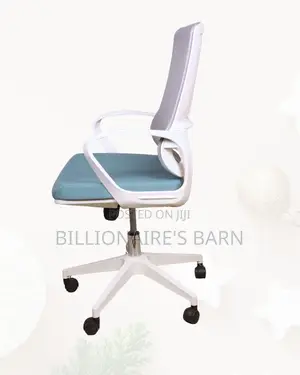 White Mid-Back Chair | Easy Adjustability for Different Desk Heights |