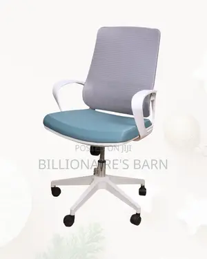 White Mid-Back Chair | Easy Adjustability for Different Desk Heights |