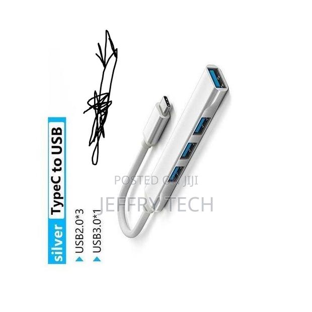 4 Port Usb 3.0 Hub High Speed Usb-C Type C Splitter 5gbps Computer Mac - main view