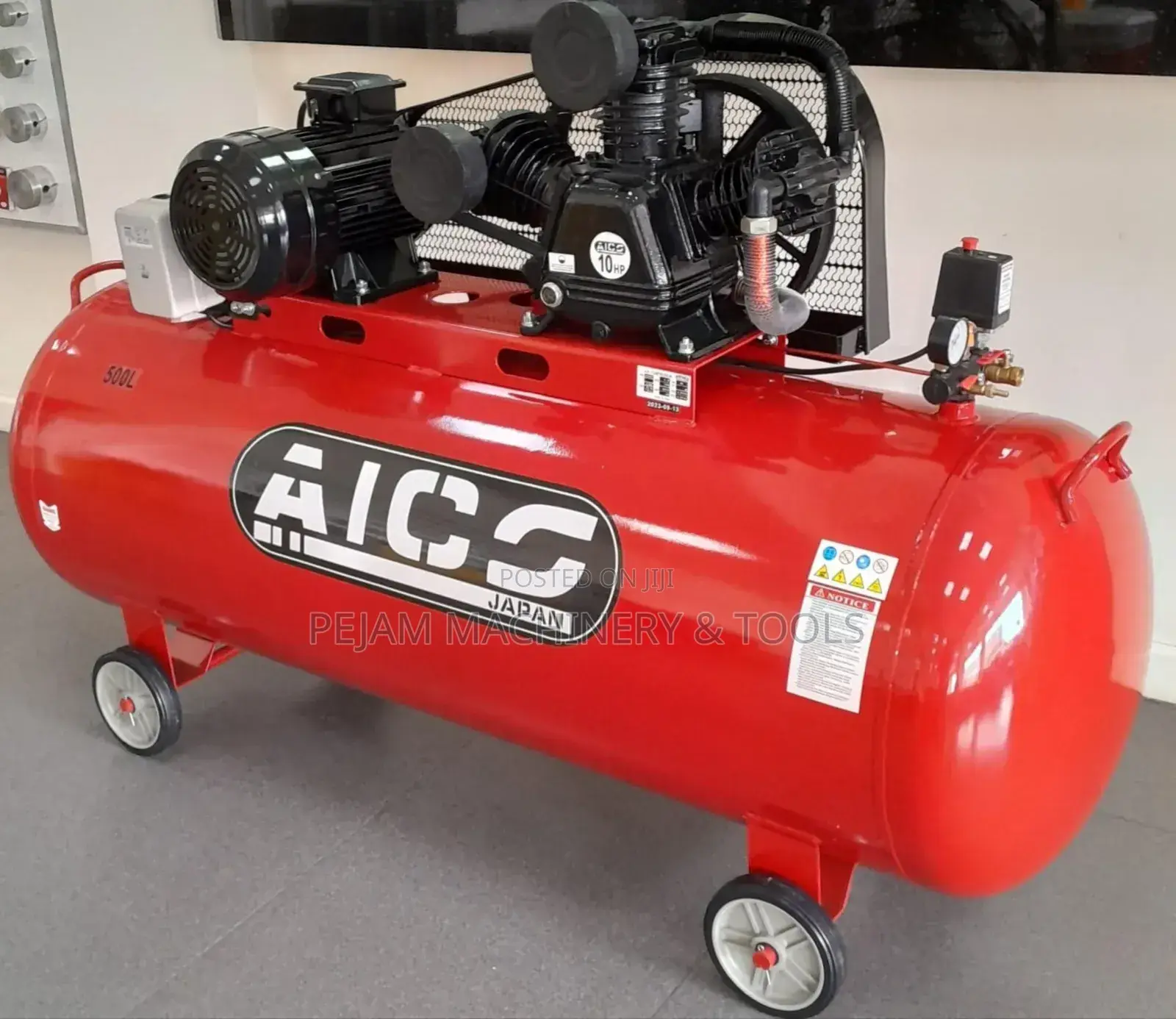 Aico Japan 500l 3 Piston Head Compressor Three Phase 10hp