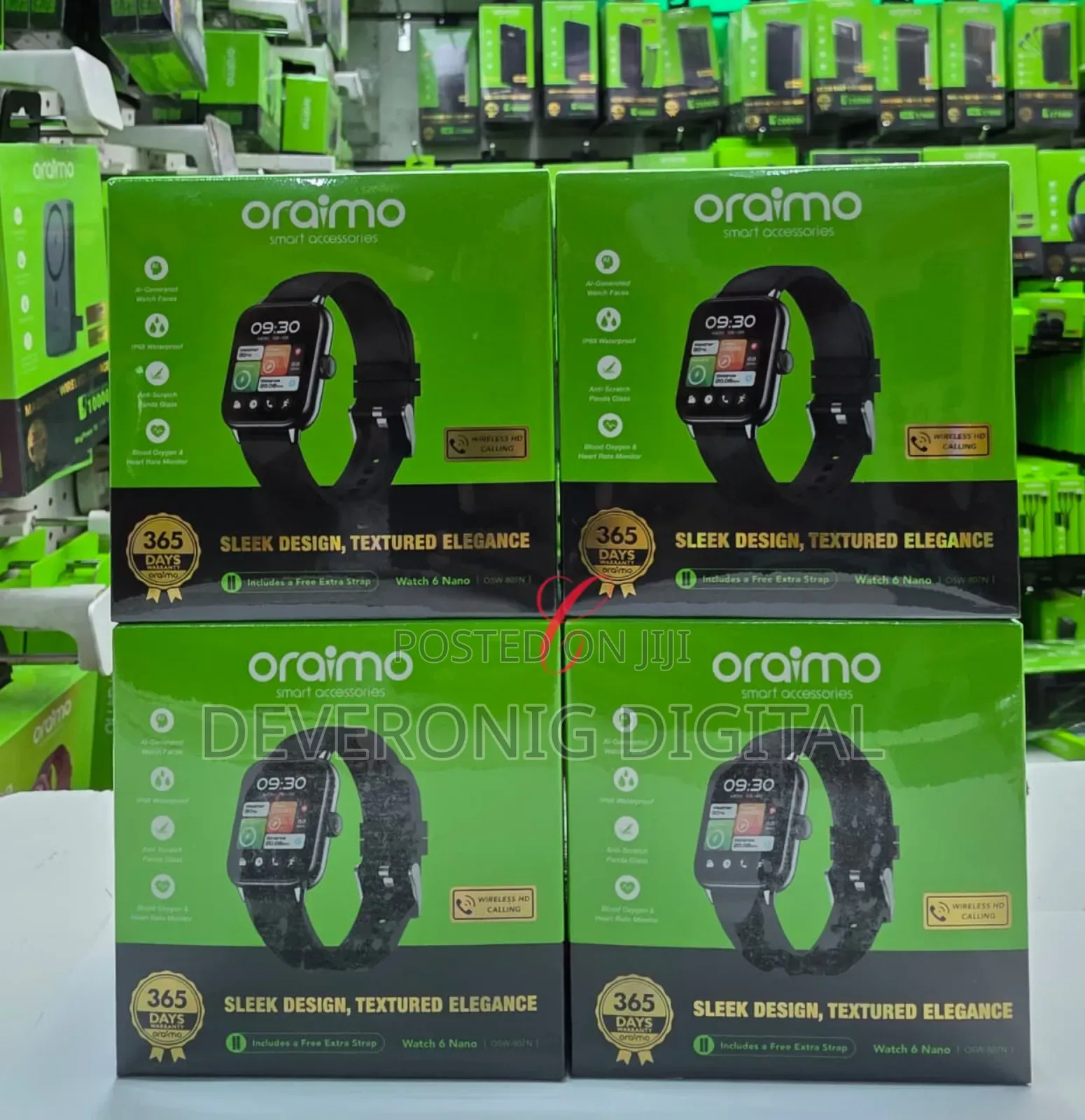 Oraimo Watch 6 Osw-807n Full Touch Wireless Hd Calling Smart Watch