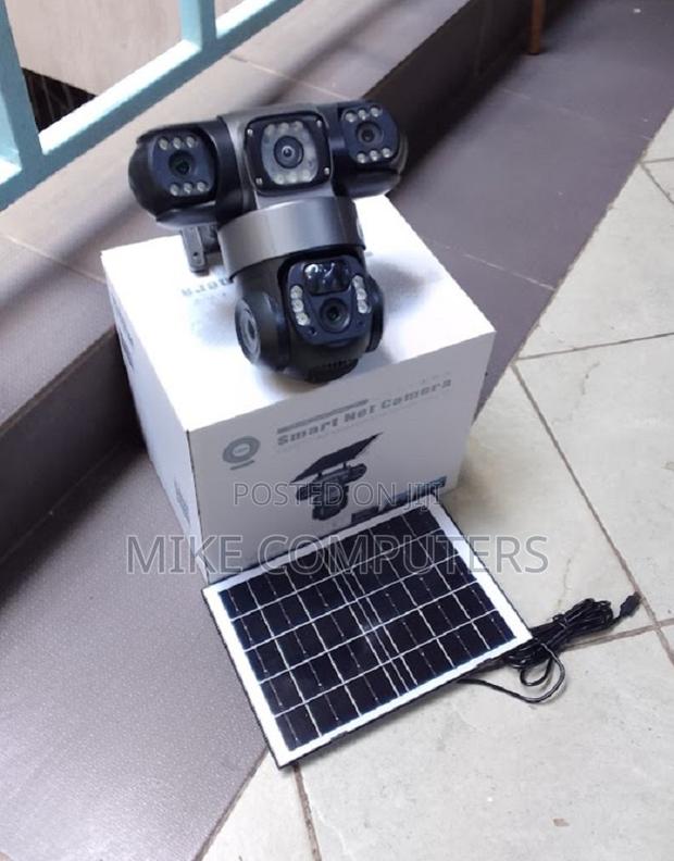 V380 Triple-Lens Solar-Powered PTZ Camera Pan-Tilt-Zoom (Ptz) Control