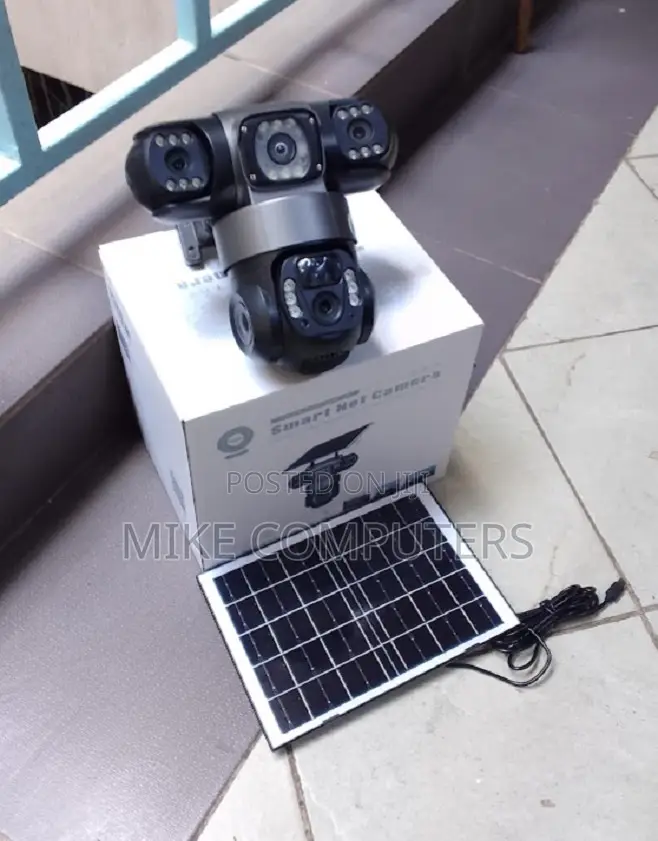 V380 Triple-Lens Solar-Powered PTZ Camera Pan-Tilt-Zoom (Ptz) Control