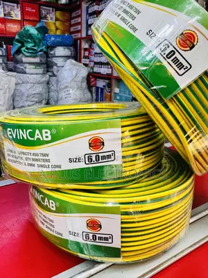 Evincab 6.0mm Single Core Wiring Cable 90m (Yellow Green)–High Quality