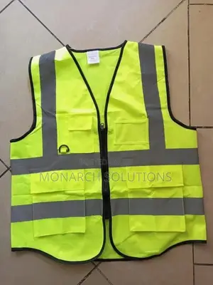 Green And Red Executive Vest With Pockets