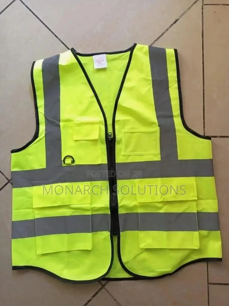 Green And Red Executive Vest With Pockets