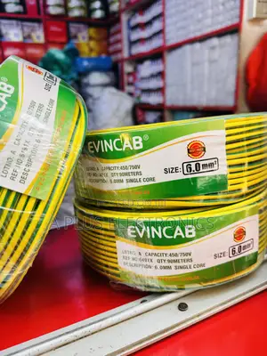 Evincab 6.0mm Single Core Wiring Cable 90m(Yellow Green)Industrial Use