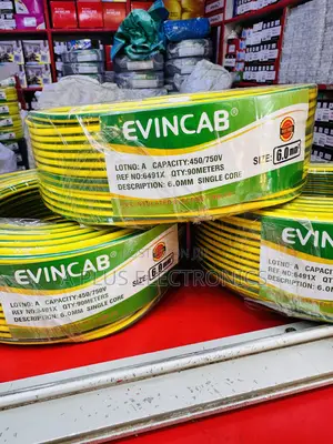 Evincab 6.0mm Single Core Wiring Cable 90m(Yellow Green)Industrial Use