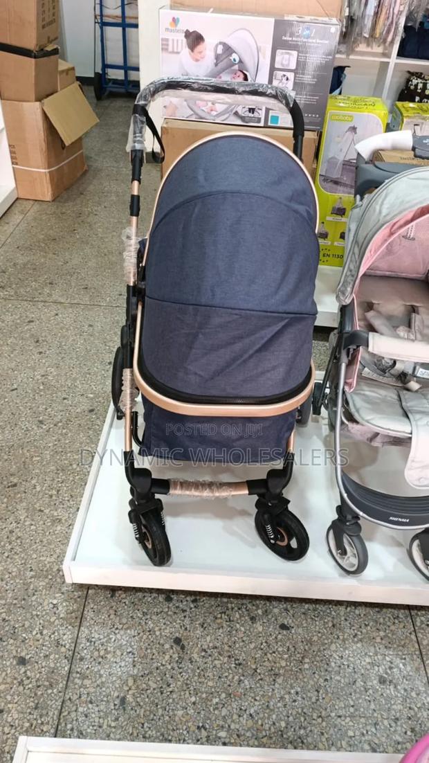 Luxury 2-in-1 Baby Stroller With Rose Gold Frame - main view
