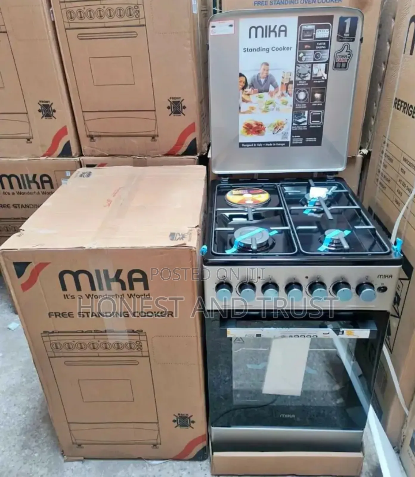 Mika Oven Cooker 3 in 1 Electric Dark Silver