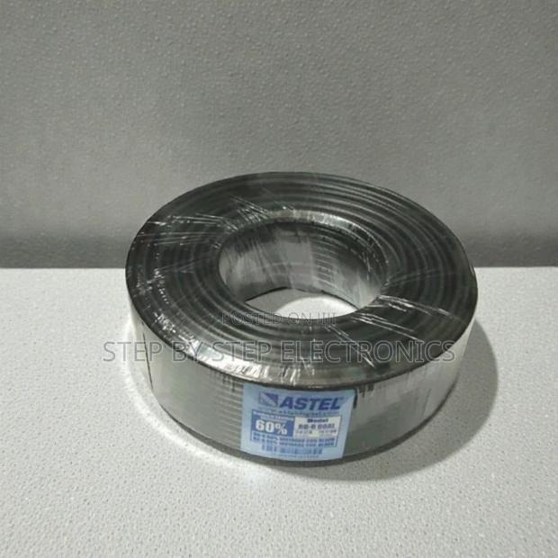 Video Signal Transmission Astel 100m Rg6 Coaxial Cable Black