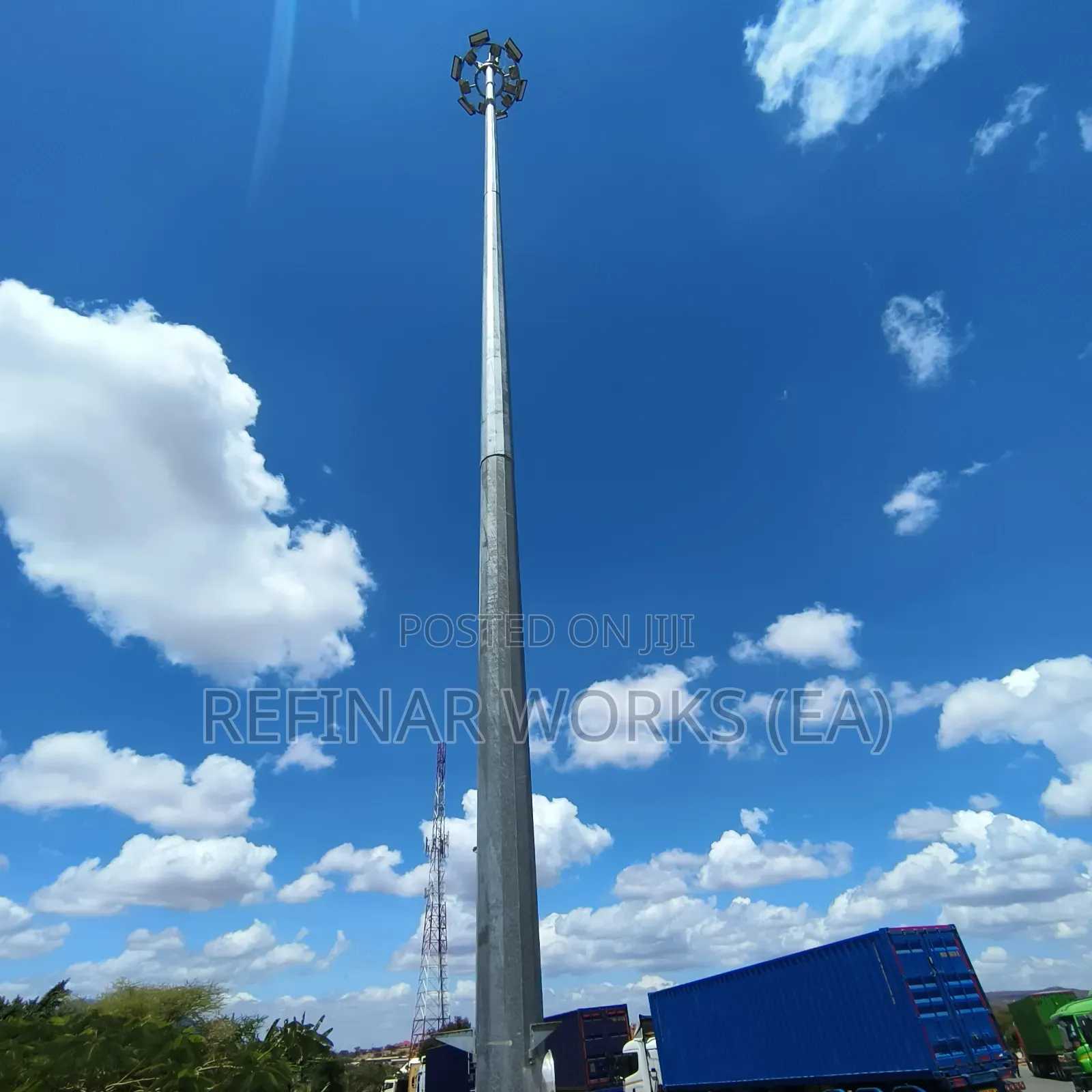 Custom High Mast Towers – Manual / Motorized Winch Options
