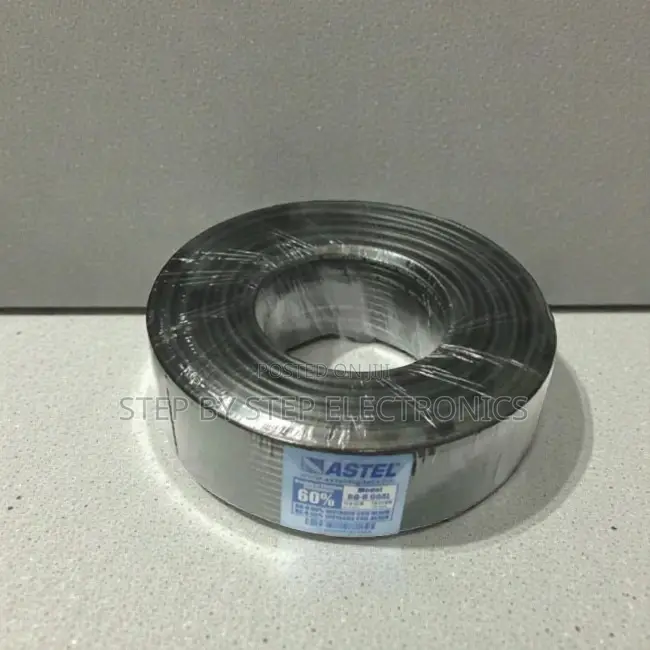Quality Ensured Astel 100m Rg6 Coaxial Cable Black Reliable
