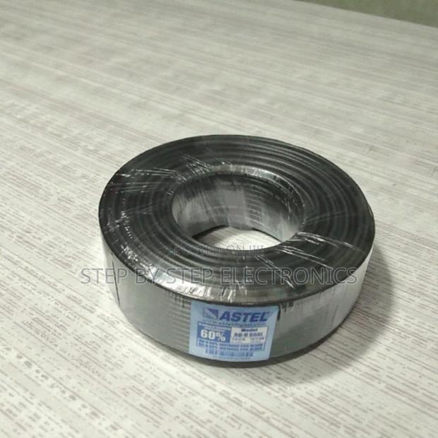 Reliable Quality Astel 100m Rg6 Coaxial Cable Black Stable